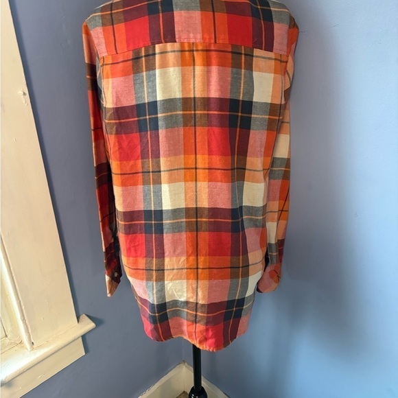 Urban outfitters brand Kirra orange plaid shirt - Picture 6 of 7